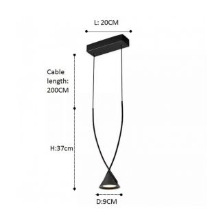 Step into design ST-1758 Lampa wisząca MIA LED czarna 15,5 cm