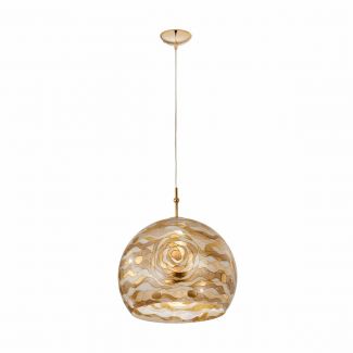 KOLARZ 0392.31L.3.AQ.CH LUNA lampa wisząca złoto 24K