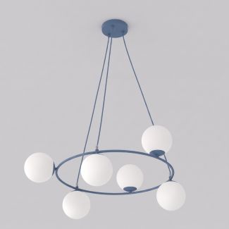 EMIBIG 1830/6 AZURA 6 DUSTY BLUE OPAL Lampa wisząca