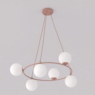 EMIBIG 1831/6 AZURA 6 CORAL OPAL Lampa wisząca