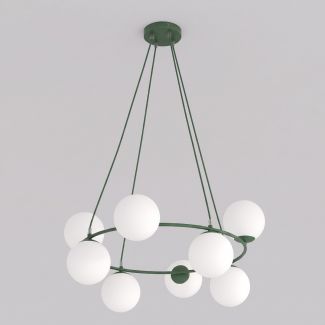 EMIBIG 1832/8 AZURA 8 OLIVE GREEN OPAL Lampa wisząca