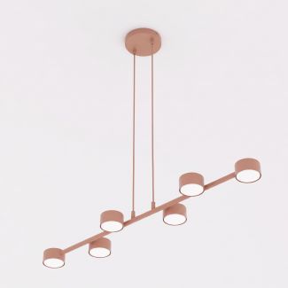 EMIBIG 1843/6 MEGARA 6 CORAL Lampa wisząca
