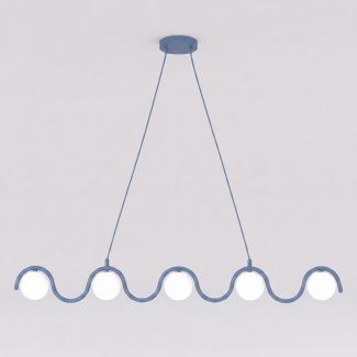 EMIBIG 1848/5 SINUS 5 DUSTY BLUE Lampa wisząca
