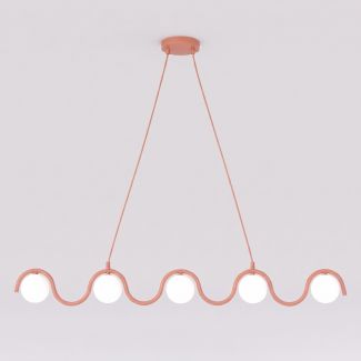 EMIBIG 1849/5 SINUS 5 CORAL Lampa wisząca