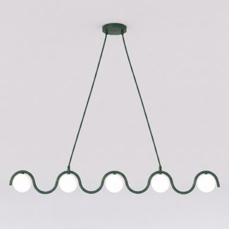 EMIBIG 1850/5 SINUS 5 OLIVE GREEN Lampa wisząca