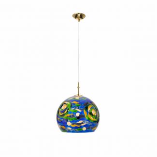 KOLARZ 0392.31M.3.AQ.BG LUNA lampa wisząca złoto 24K