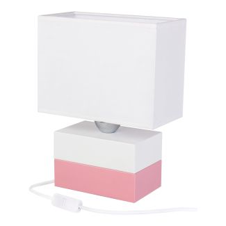 HELLUX 4113522 Lampa stołowa Colorato różowo-biała
