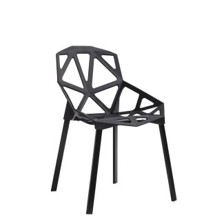 Modesto Design C1023.BLACK MODESTO krzesło SPLIT MAT czarne - polipropylen, podstawa metalowa
