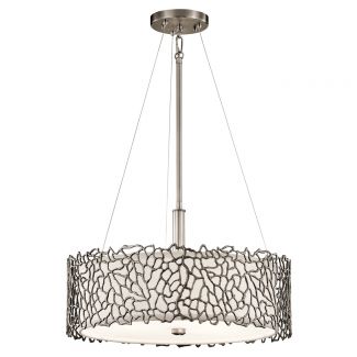 ELSTEAD Silver Coral KL-SILVER-CORAL-P-A 3 Light Duo-Mount Pendant