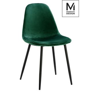Modesto Design PM069.GREEN.VELVET MODESTO krzesło LUCY zielone - welur, metal