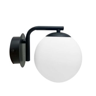 CANDELLUX 21-35448 AMADEO lampa kinkiet czarny 1x40W E14 klosz biały