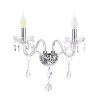 CANDELLUX 22-30276 Cristallo lampa kinkiet chromowy 2x40W E14 transparentny