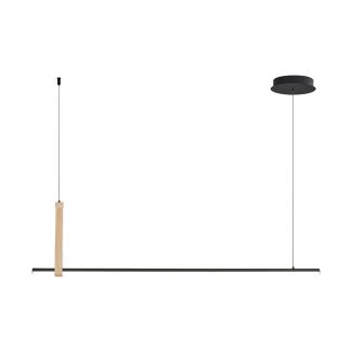 ZUMALINE 22806M-WOOD CLAUD LAMPA WISZĄCA CZARNA/BLACK