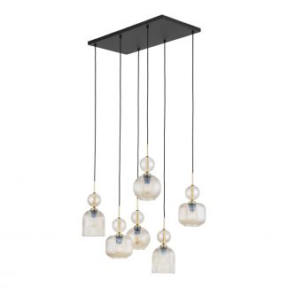 TK-LIGHTING 11044 SOPHIA COGNAC LAMPA WISZĄCA 6XE14