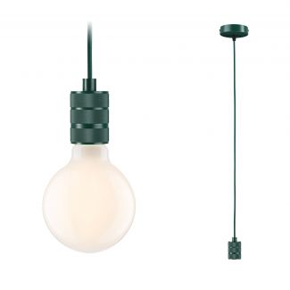 Paulmann 78433 Lampa wisząca Neordic Tilla max1x60W E27 ciemno-zielony 230V tkanina/metal