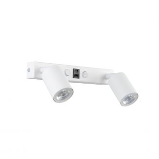 TK-LIGHTING 11355 NEX WHITE KINKIET 2XGU10 / USB