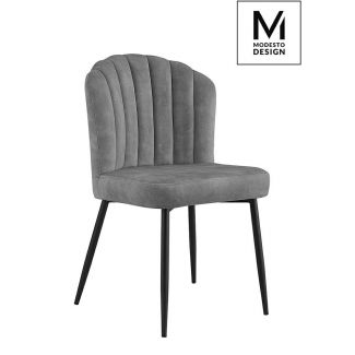 Modesto Design HB-01.SZARE MODESTO krzesło RANGO szare - welur, metal
