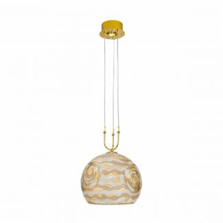 KOLARZ 0392.31+1L.3.AQ.CH LUNA lampa wisząca złoto 24K