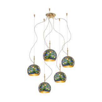 KOLARZ 0392.35.3.AQ.BG LUNA lampa wisząca złoto 24K