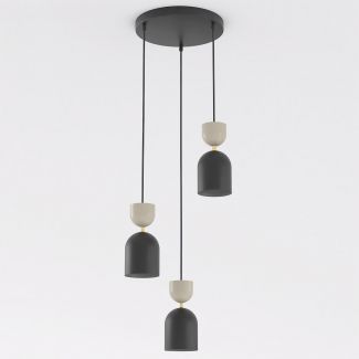 EMIBIG 1738/3PREM GAUDI 3PREM BLACK MOKKA Lampa wisząca