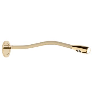 Beadlight Jet Stream Escutcheon Light, gold plated with beige leather