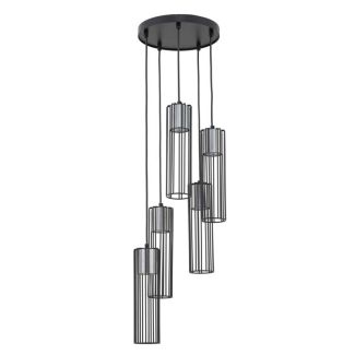 SIGMA 33460 FOBIA 5 lampa wisząca koło czarny/srebrny