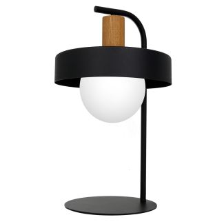LUMINEX 4051 oprawa przenośna Canan lampa stołowa czarny brązowy biały