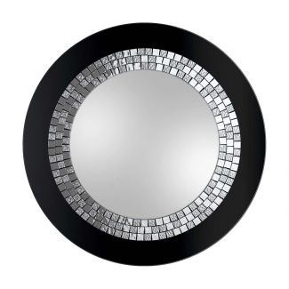 GieraDesign GLM/B/L/80 Lustro Glamour LED czarne o średnicy 80 cm