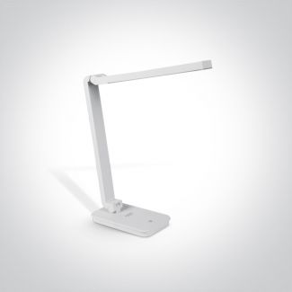 ONE LIGHT 61072/W Semeriza biała lampa biurkowa z gniazdem USB oraz bezstopnionym ściemnianiem 6W