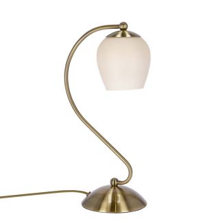 CANDELLUX 41-11077 Serano lampa stołowa patynowy 1x60W E27 klosz kremowy