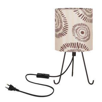 CANDELLUX 41-33208 Smally lampa stołowa czarny 1x40 E14 abażur kremowy