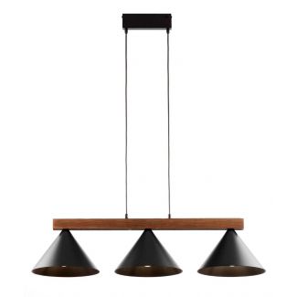 SIGMA 41634 DECO 3 lampa wisząca czarny/ciemny brąz