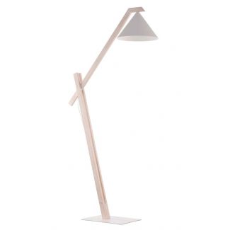 SIGMA 41817 DECO lampa podłogow biały/drewno bielone