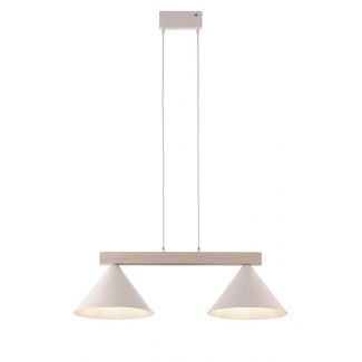 SIGMA 41819 DECO 2 lampa wisząca biały/drewno bielone