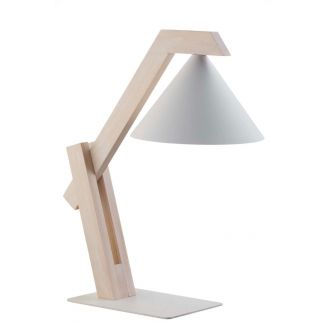 SIGMA 41820 DECO lampka biały/drewno bielone