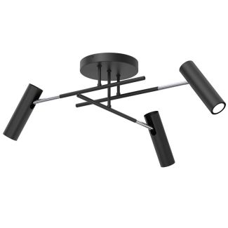 LUMINEX 4447 plafon prosty Axion black/chrome 3xGU10