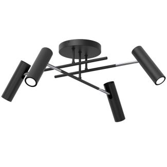 LUMINEX 4448 plafon prosty Axion black/chrome 4xGU10