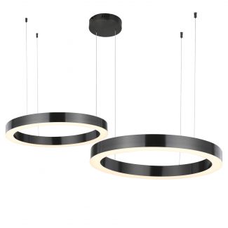 Step into design ST-8848-60+80 black Lampa wisząca CIRCLE 60+80 LED tytanowa na 1 podsufitce