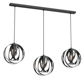 LUMINEX 4859 żyrandol Agava black 3xE27
