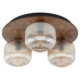 TK-LIGHTING 11068 SALVIA BROWN LAMPA SUFITOWA 3XE14