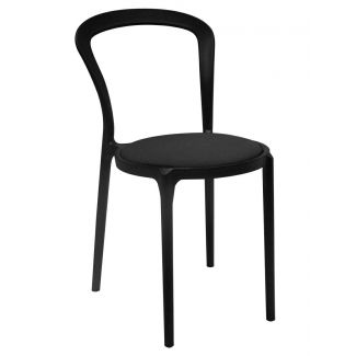 King Home PP-13A.BLACK Krzesło SLIM czarne - polipropylen, tkanina