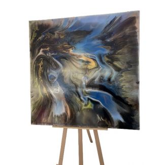 Artehome ObrAbsŻyw1 Obraz ręcznie malowany na płótnie żywica abstrakcja - Dzika Rzeka
