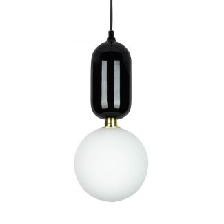 King Home MD10560-1-180.BLACK Lampa wisząca BOY S Fi 18 czarna - LED, szkło, metal