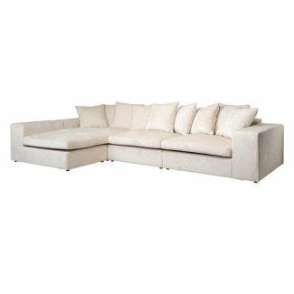 RICHMOND S5135 WHITE CHENILLE sofa narożna ALCAZAR