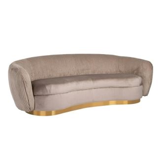 RICHMOND S5131 NOUGAT sofa WAYLON NOUGAT - welur, podstawa złota