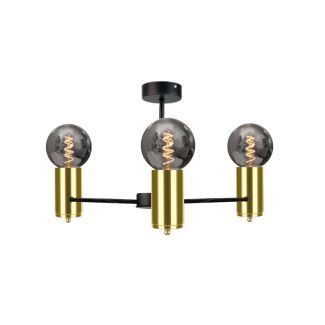 KETER 1709 Lampa sufitowa 3xE27 ARDE BLACK/GOLD