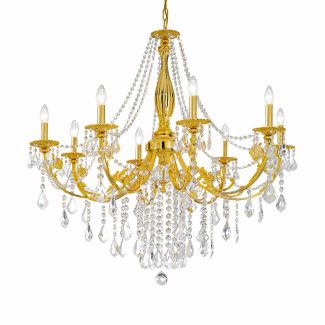 KOLARZ 1301.88.3.SPT PISANI CRYSTAL żyrandol złoto 24K