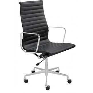 King Home A022.CHROM Fotel biurowy AERON PRESTIGE PLUS chrom - skóra naturalna, aluminium