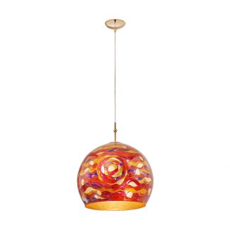 KOLARZ 0392.31L.3.AQ.RV LUNA lampa wisząca złoto 24K
