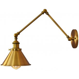 LUMINA DECO LDW B005-2 (MD) LAMPA ŚCIENNA KINKIET LOFTOWY MOSIĘŻNY GUBI W2